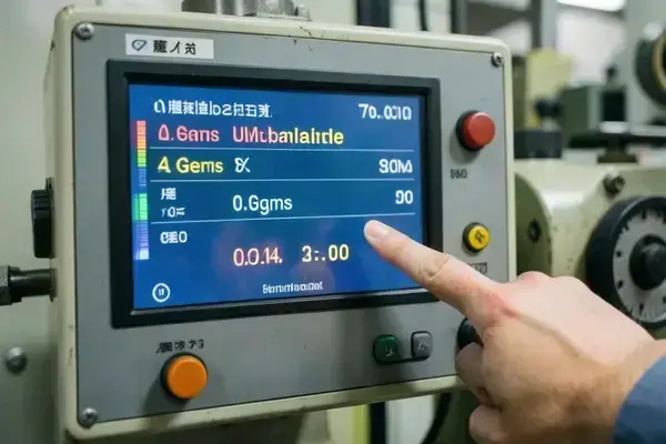アンバランス量を表示するデジタルインジケーター