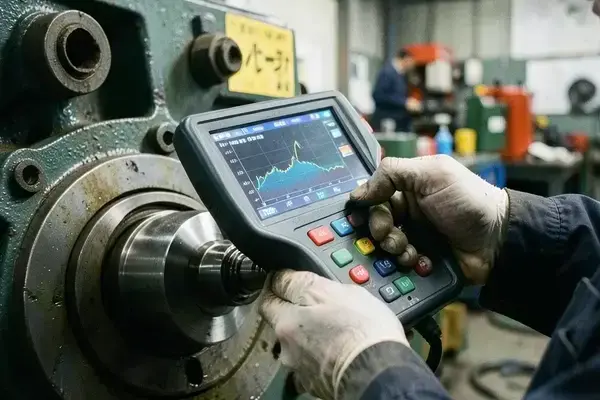 振動分析器を用いた診断作業