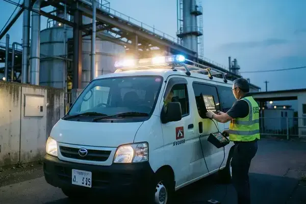 緊急出動チームが現場へ向かう